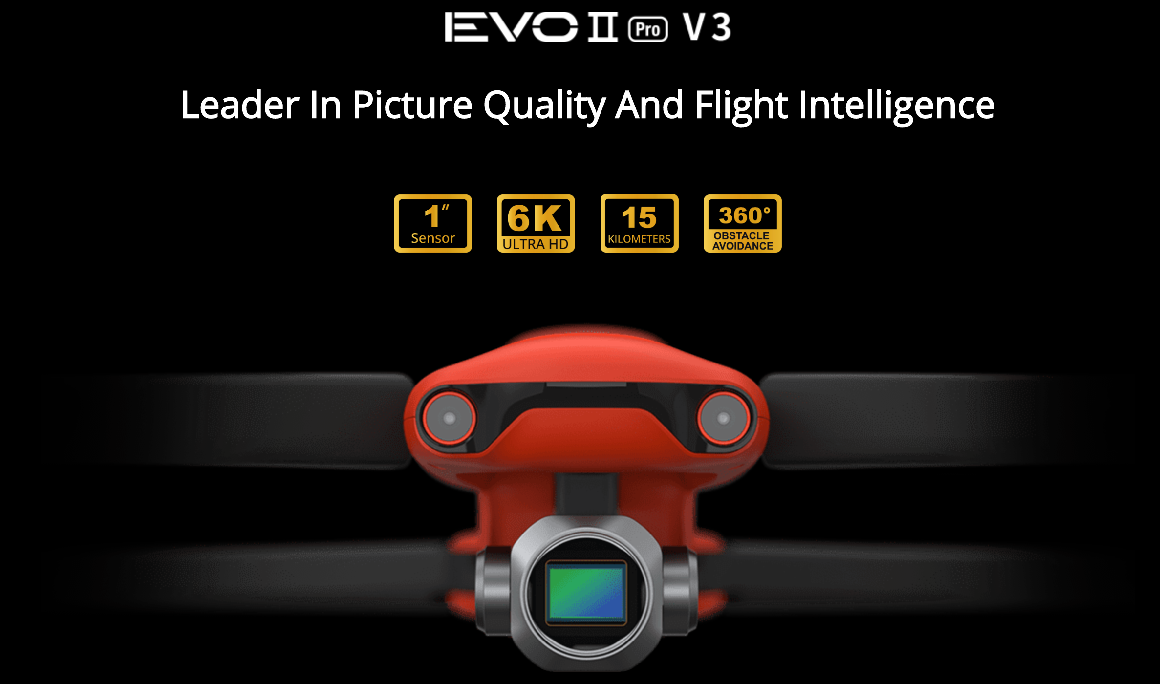오텔드론 한국총판 덕유항공 Since 2018 Autel EVO II  Pro V3 1인치 센서 6K울트라 HD 15킬로미터 360도 장애물 회피기능