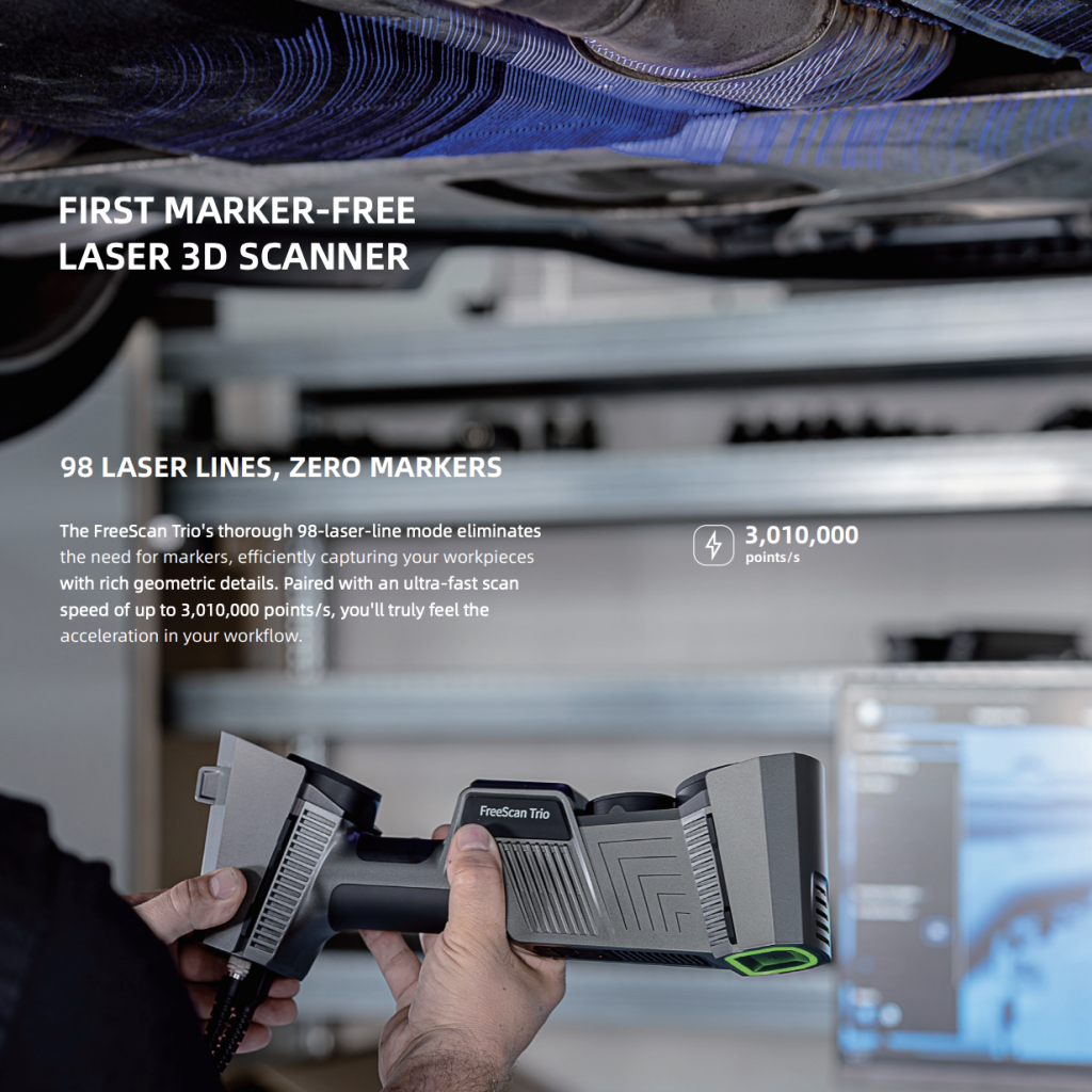 FreeScan Trio Shining3D Frist Marker-Free Laser 3D Scanner 샤이닝3D 3D스캐너 덕유항공