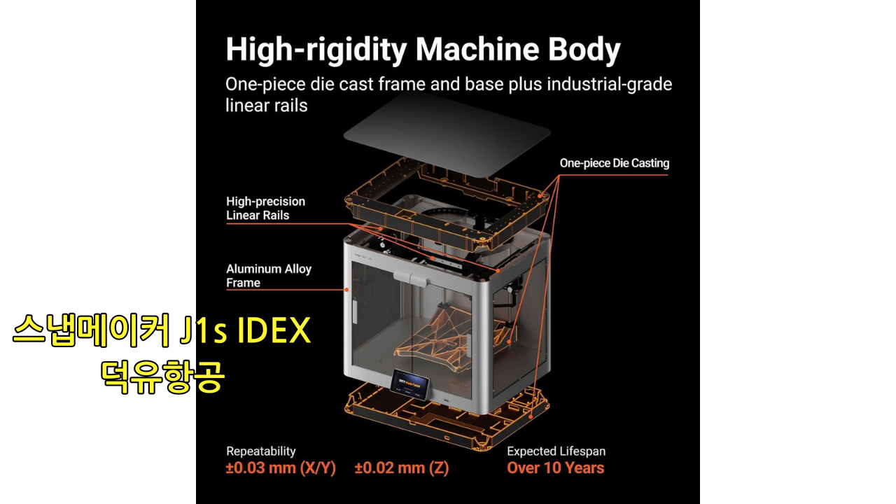 스냅메이커 J1s IDEX 3D프린터 Snapmaker 덕유항공