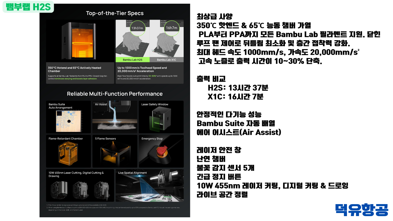 뱀부랩 H2S 3D프린터 제품출시 이유는? #BambuLab #뱀부랩 #H2S #덕유항공 #제품설명 #H2D, #X1C #비교설명