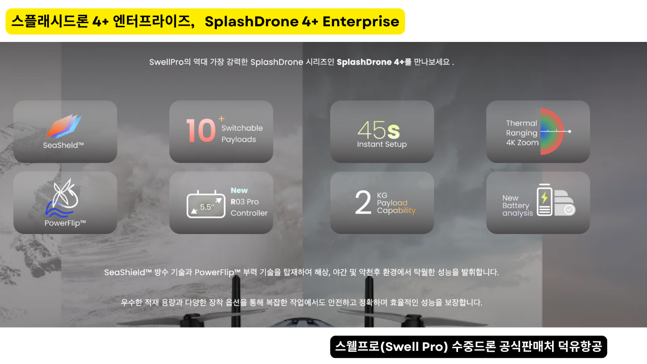 스웰프로 수중드론, 스플래시드론 4+ 엔터프라이즈. SplashDrone 4+ Enterprise Drone