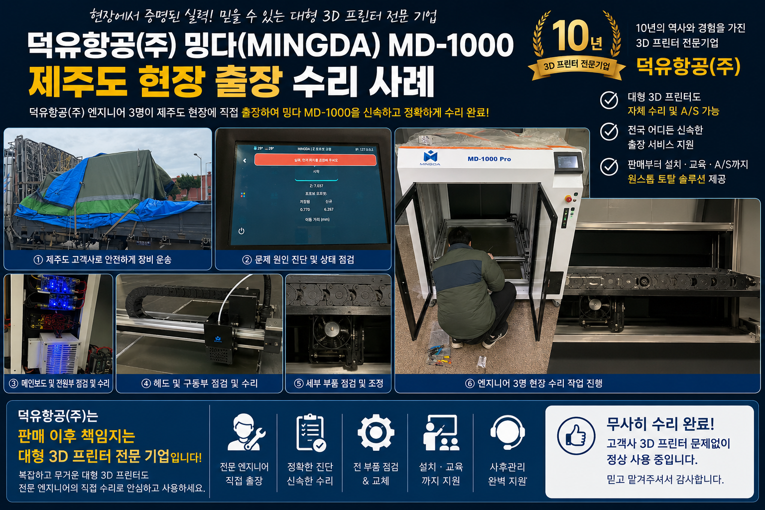 밍다 MD-1000 Pro+ 초대형 산업용 3D프린터,Mingda MD-1000 Pro+ 판매 배송 설치 덕유항공