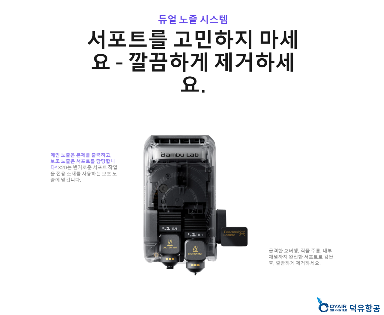 뱀부랩 X2D 3D프린터, Bambu Lab X2D Combo 3D Printer