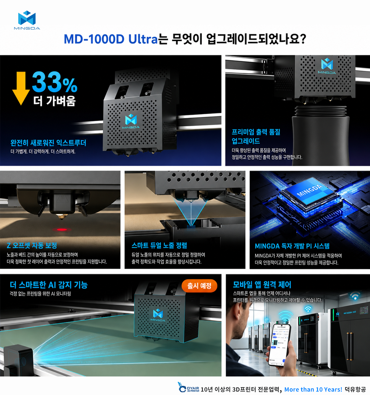 MINGDA MD1000D Ultra 3D프린터 상세사양 스펙