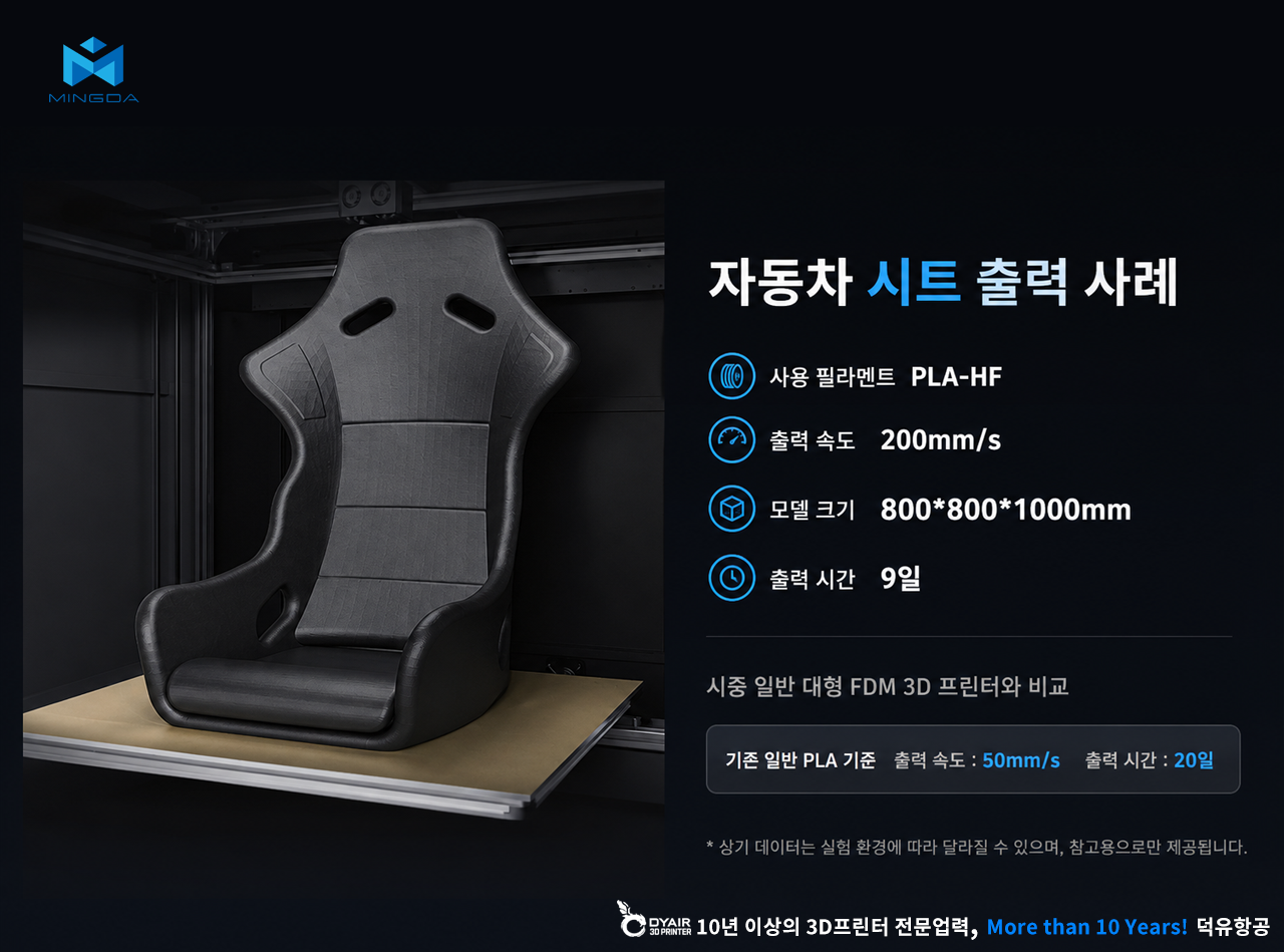 MINGDA MD1000D 3D프린터 상세사양 스펙