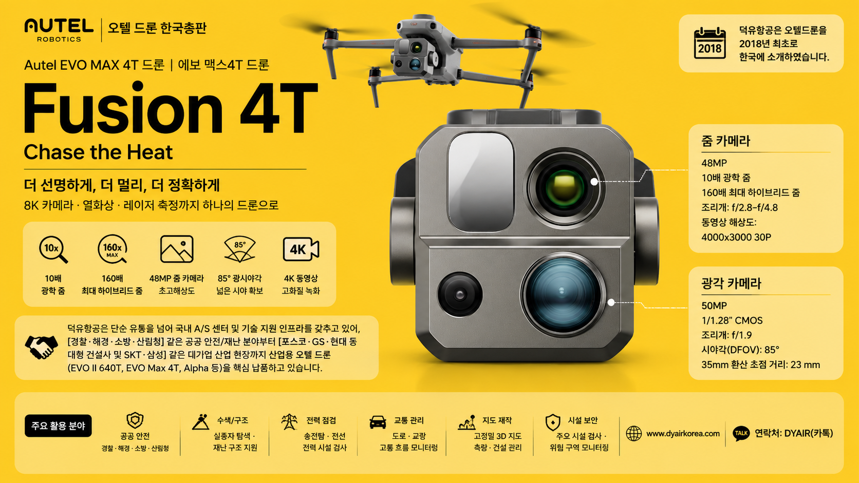 Autel EVO MAX4T Drone,오텔드론 맥스4T 파괴적 혁신기능, 다중센서의 결정체